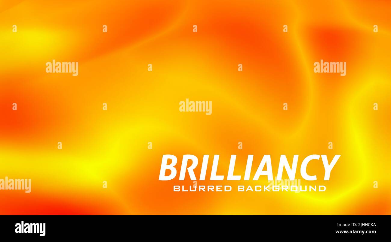 Brillant. Flammender unscharfer Hintergrund mit rotem, gelbem und orangefarbenem Farbverlauf. Glänzendes Vektorgrafikmuster Stock Vektor