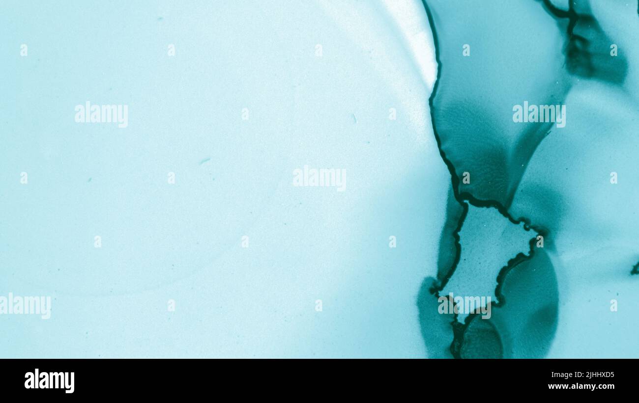 Zeitgenössische Maltapete. Grüne Pastellflüssigkeit Stockfoto