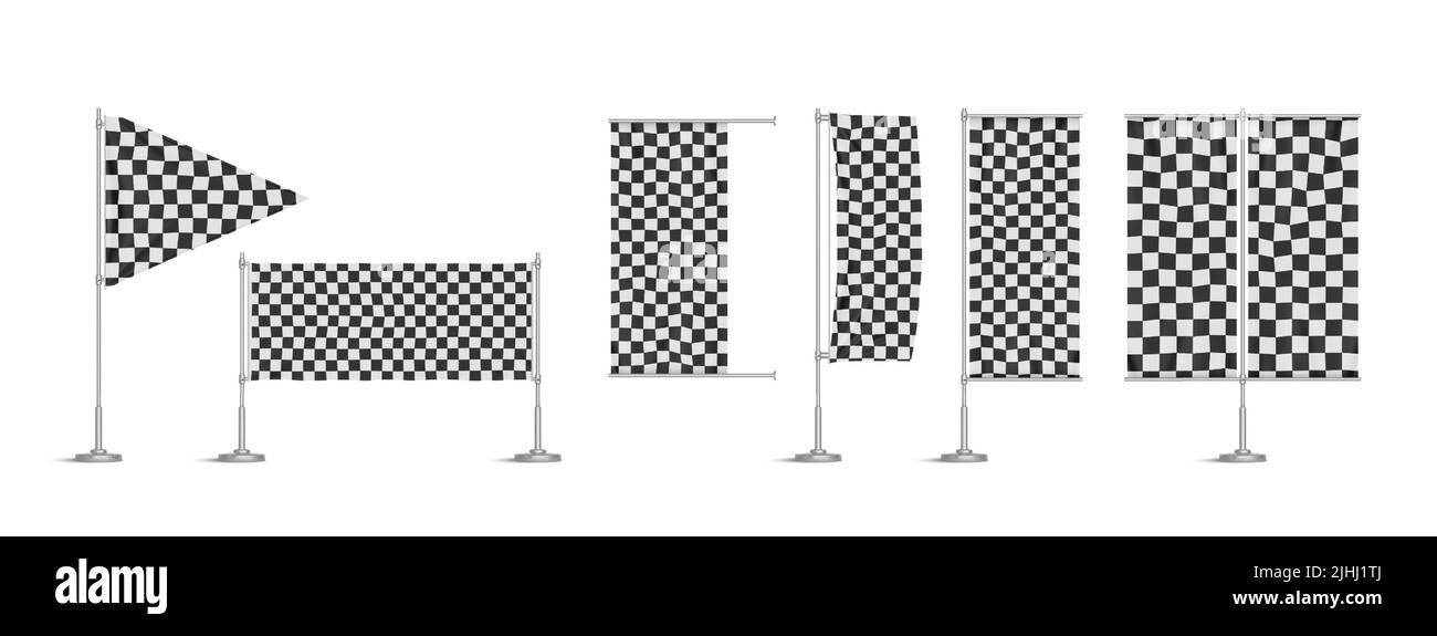 Stoff Mit Karierter Rennflagge In Schwarz Und Weiß Von Timeless