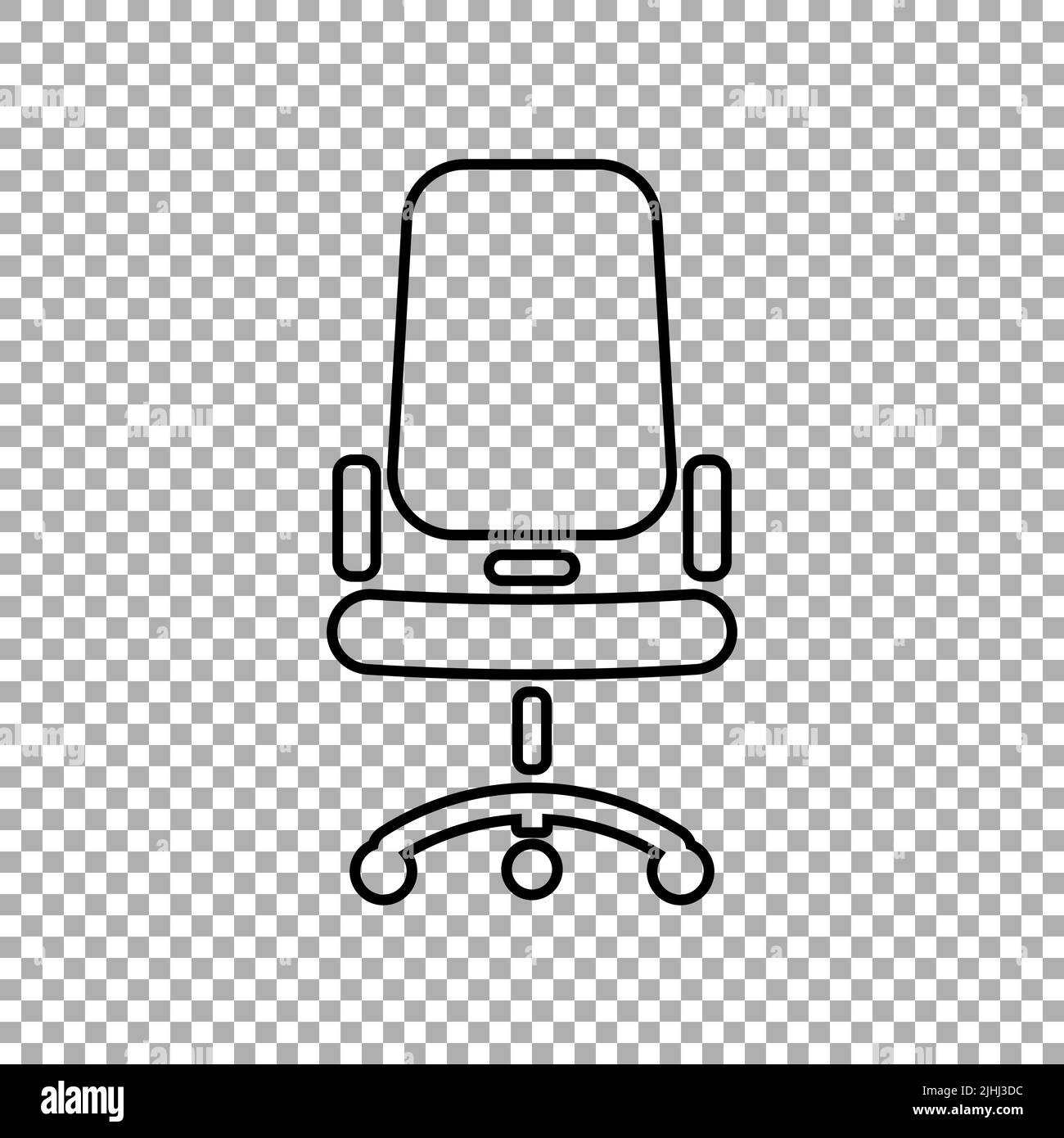 Bürostuhl-Symbol auf transparentem Hintergrund isoliert. Vektorgrafik Stock Vektor