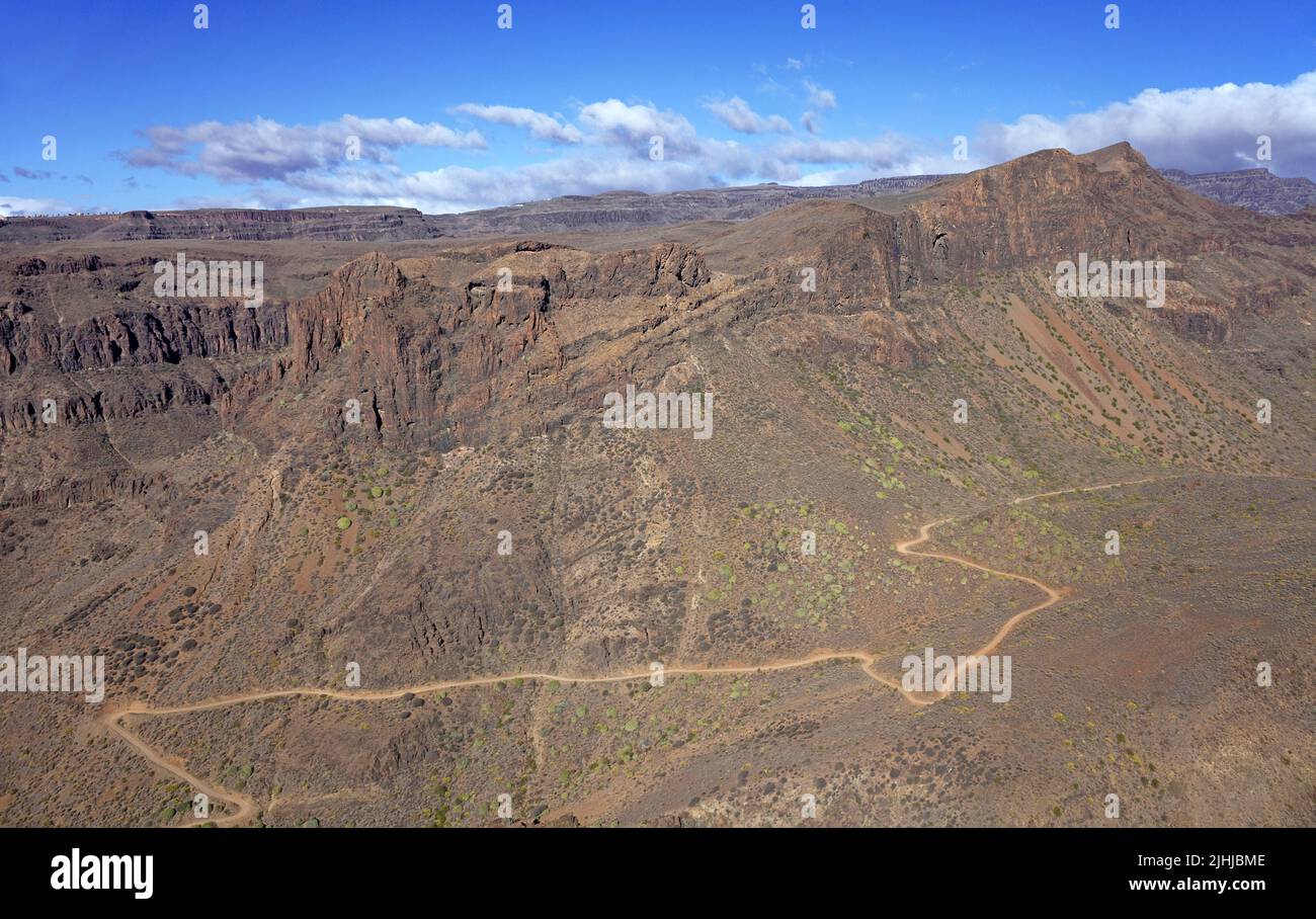 Blick vom Aussichtspunkt Mirador de Tunte, Kanarische Inseln, Spanien, Europa Stockfoto
