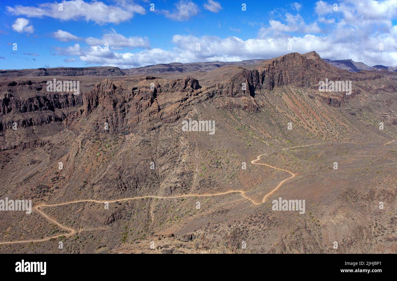 Blick vom Aussichtspunkt Mirador de Tunte, Kanarische Inseln, Spanien, Europa Stockfoto