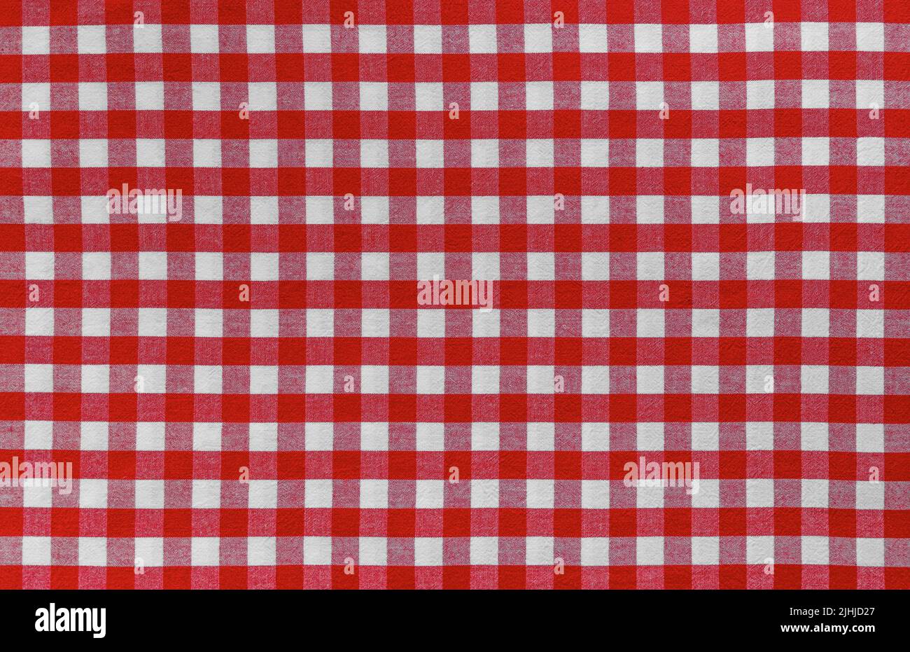 Die Textur des Gewebes in einem Käfig. Stockfoto