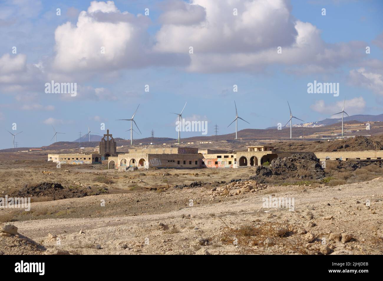 November 18 2021 - Abades, Spanien Teneriffa: Das ehemalige Sanatorio de Abona, die Lepra-Station von Abades Stockfoto