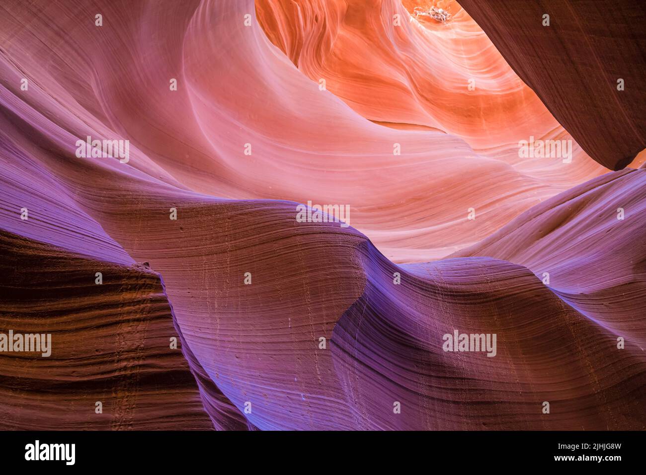 Silkestein in Lower Antelope Canyon, Arizona, USA. Stockfoto