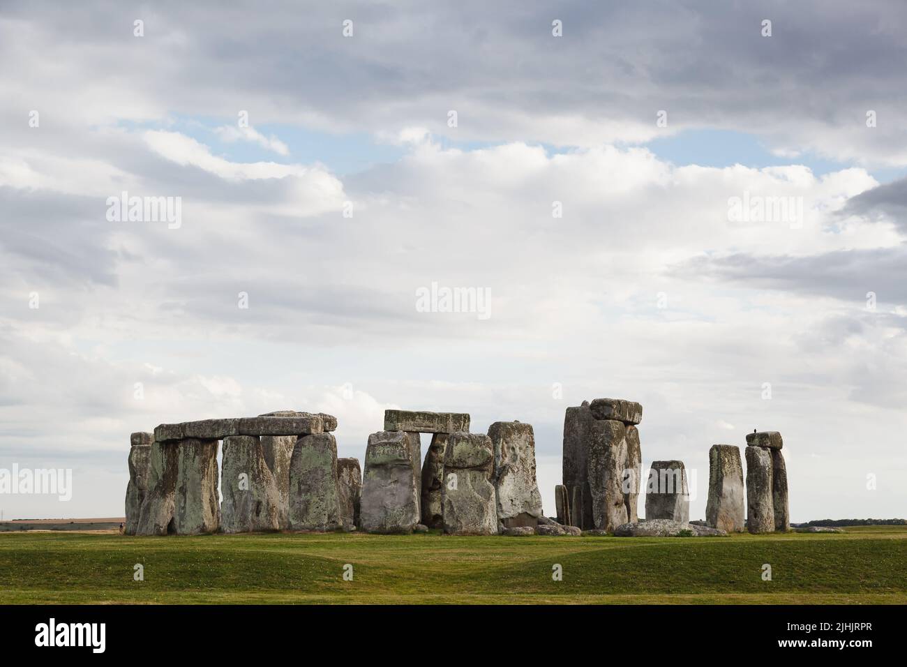 Sonnenuntergang in Stonehenge, Wiltshire, England Stockfoto