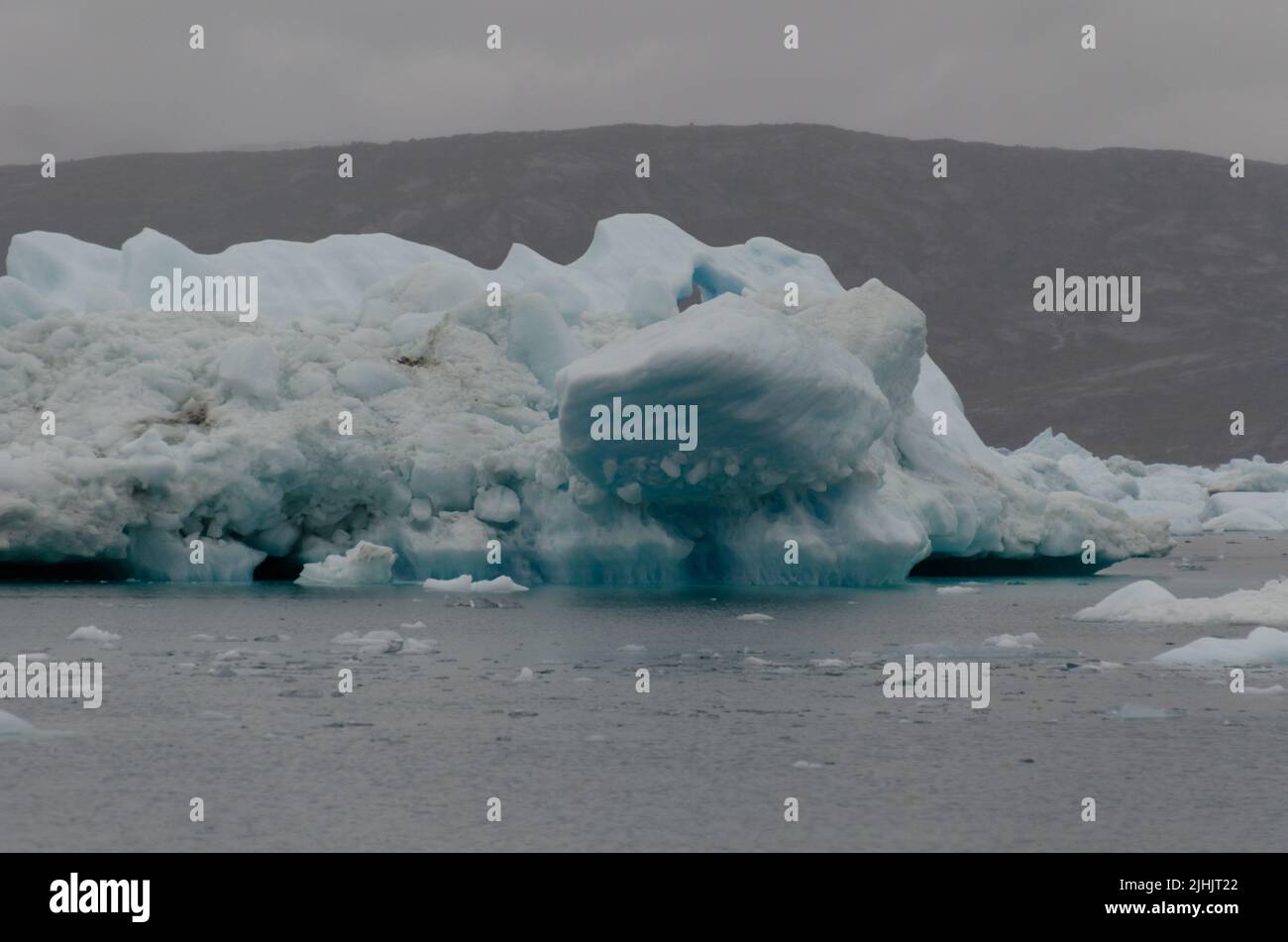 Eisberge in Nuuk Fjord Stockfoto