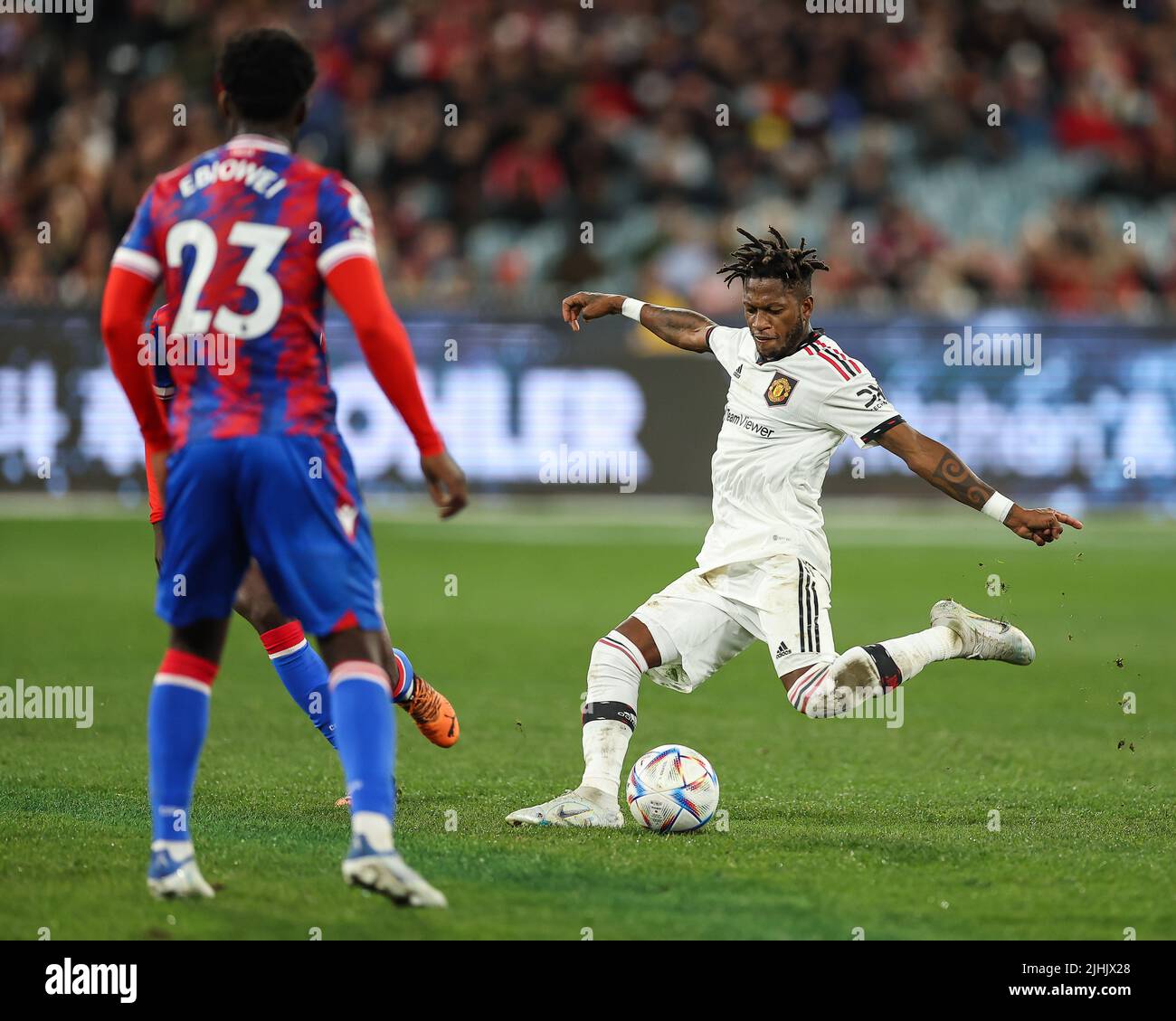 Fred (17) von Manchester United schießt am 7/19/2022 auf das Tor. (Foto von Patrick Hoelscher/News Images/Sipa USA) Quelle: SIPA USA/Alamy Live News Stockfoto