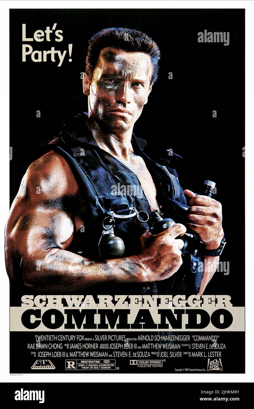 Film Poster, Commando, 1985 Stockfoto