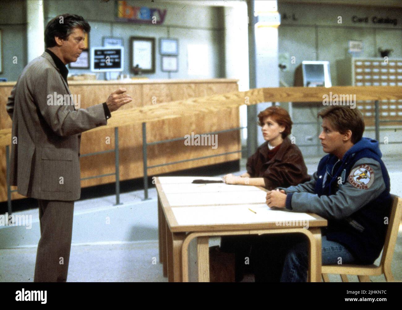 PAUL GLEASON, Molly Ringwald, Emilio Estevez, DER BREAKFAST CLUB, 1985 Stockfoto