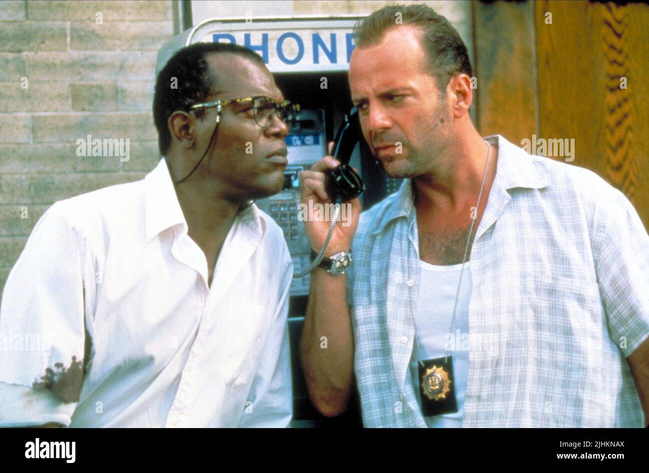 SAMUEL L. JACKSON, Bruce Willis, DIE HARD: mit einer Rache, 1995 Stockfoto