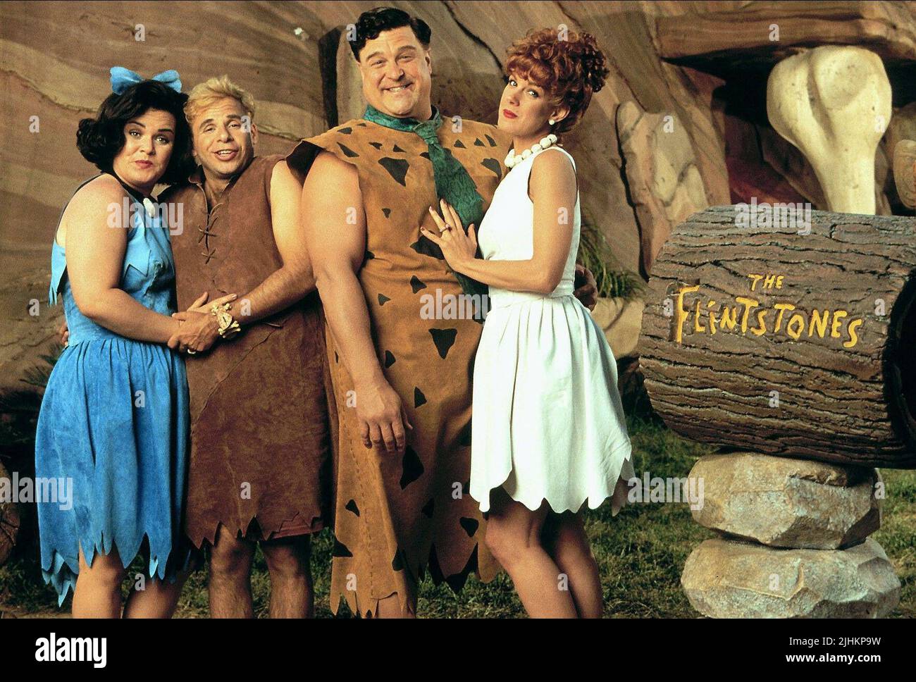 ROSIE O'Donnell, Rick Moranis, Elizabeth Perkins, John Goodman, die FLINTSTONES, 1994 Stockfoto ROSIE O'Donnell, Rick Moranis, Elizabeth Perkins, John Goodman, die FLINTSTONES, 1994 Stockfoto