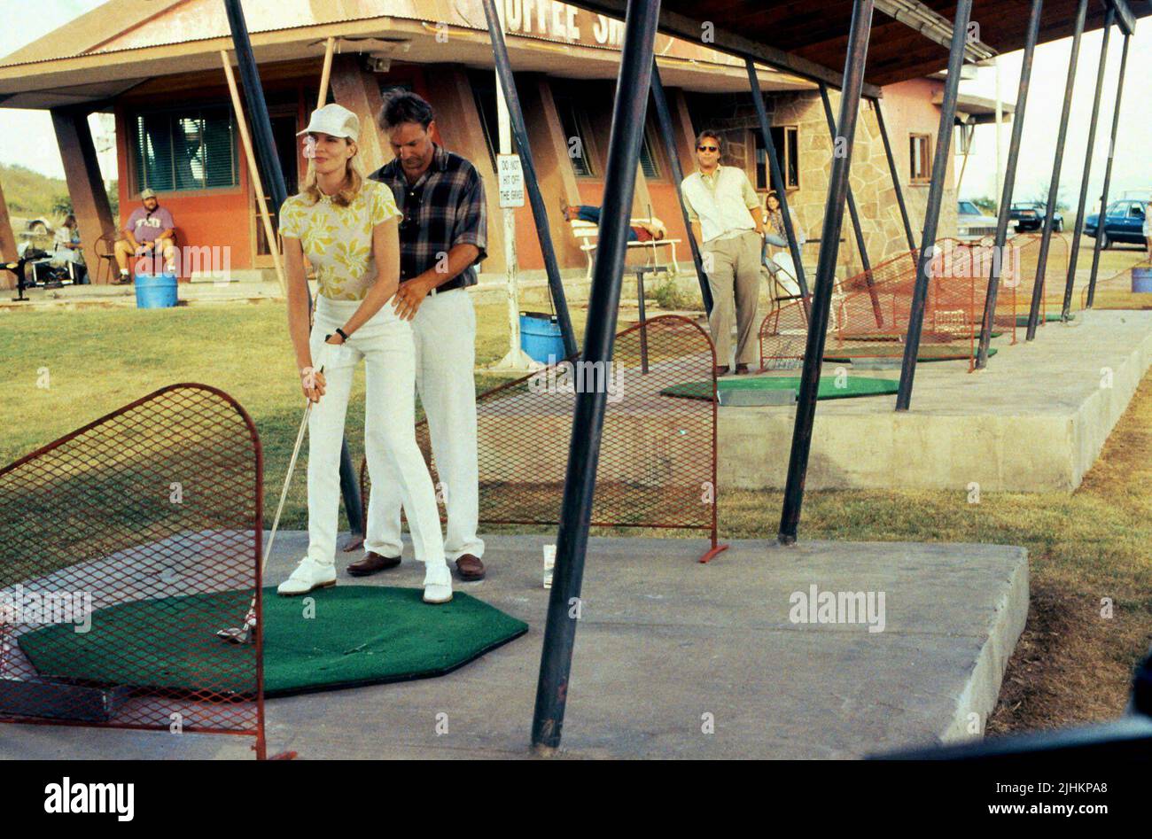 RENE RUSSO, Kevin Costner, Don Johnson, TIN CUP, 1996 Stockfoto