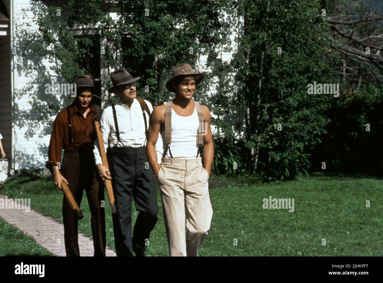 CRAIG SHEFFER, Tom Skerritt, BRAD PITT, ein Fluss fließt durch ES, 1992 Stockfoto