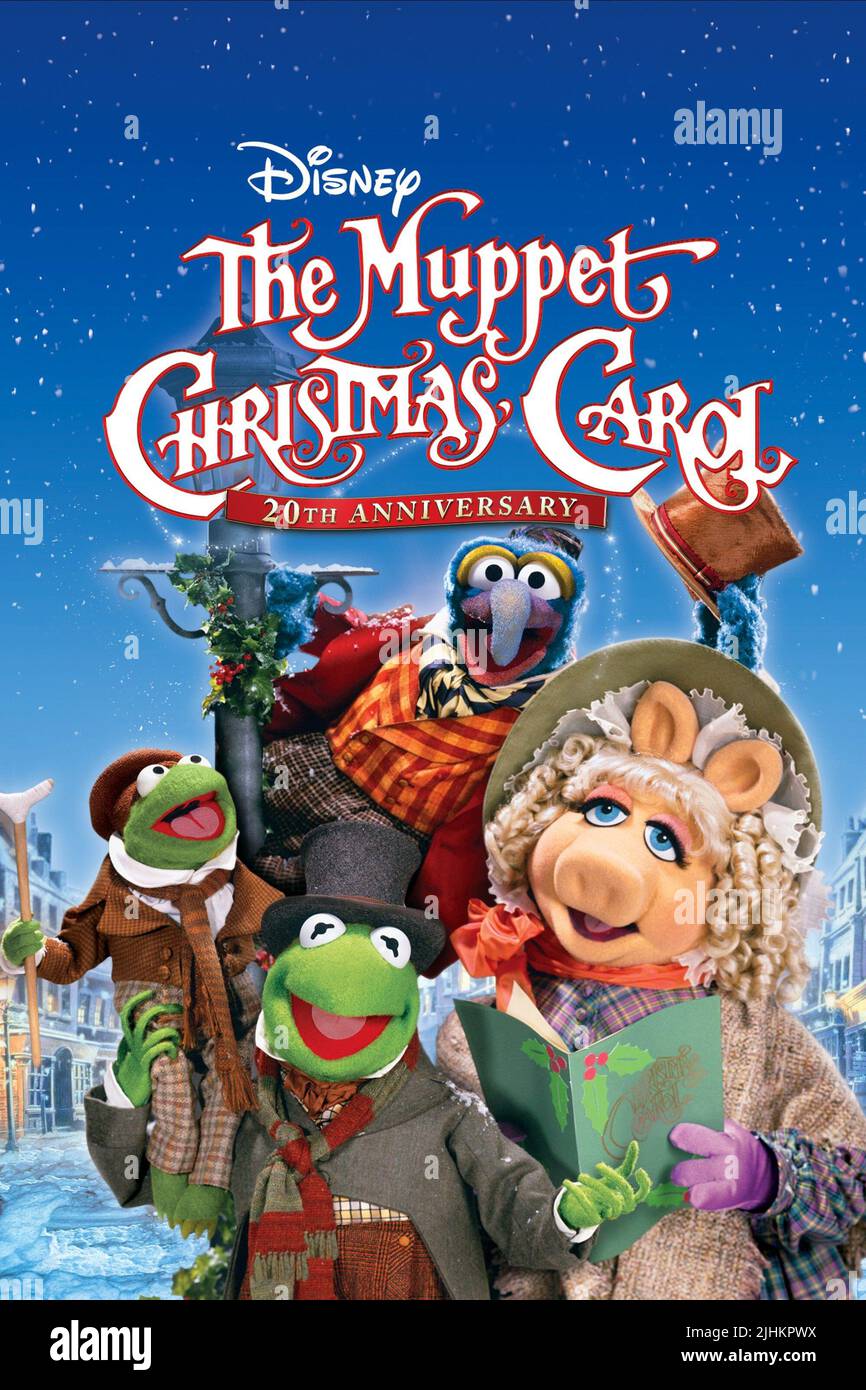 TINY TIM, KERMIT der Frosch, der GROSSE GONZO, Miss Piggy, die Muppet CHRISTMAS CAROL, 1992 Stockfoto