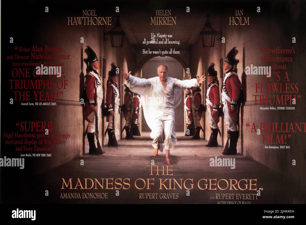 NIGEL HAWTHORNE FILMPLAKAT, DER WAHNSINN VON KÖNIG GEORGE, 1994 Stockfoto