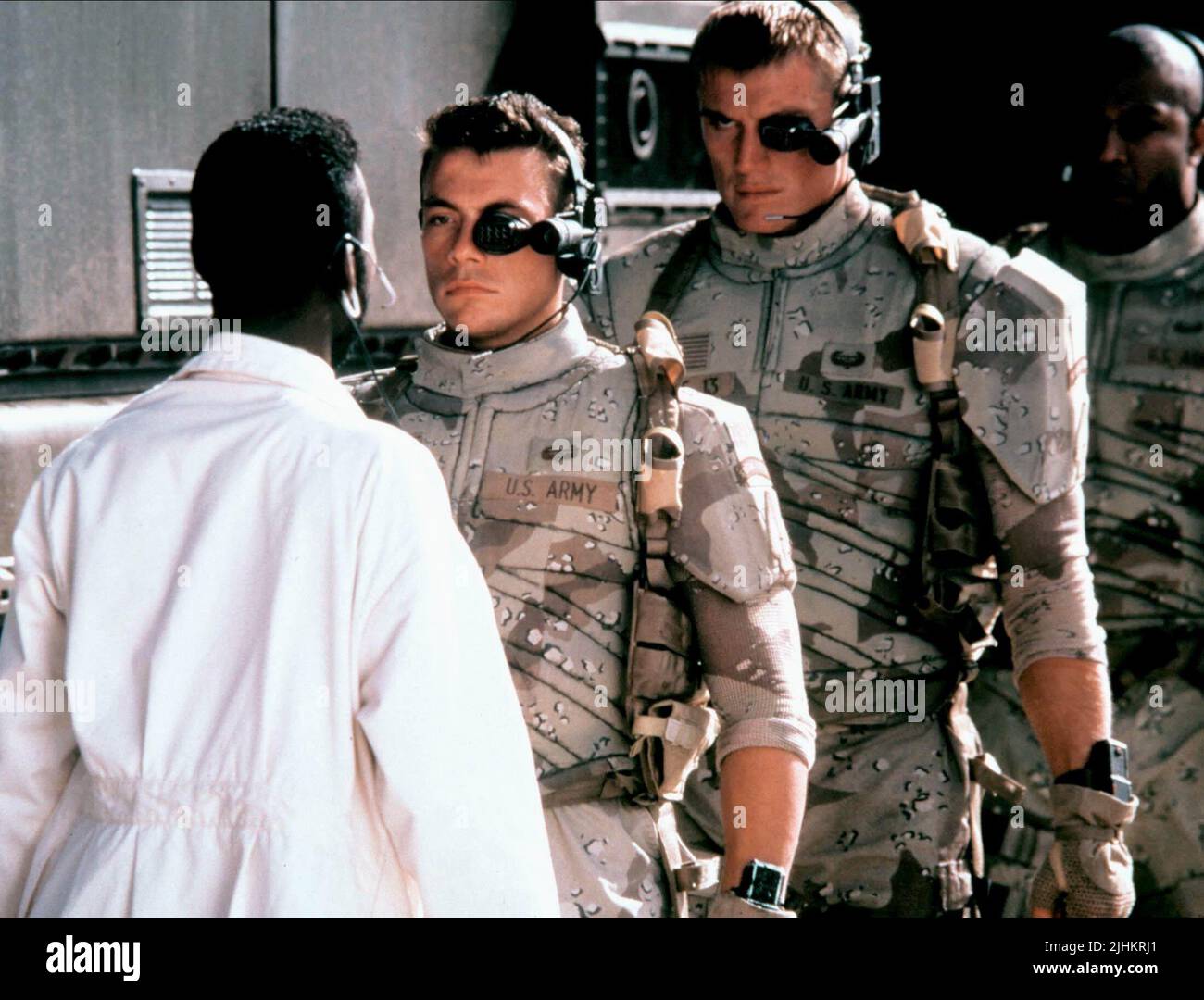 JEAN-CLAUDE van Damme, Dolph Lundgren, Universal Soldier, 1992 Stockfoto