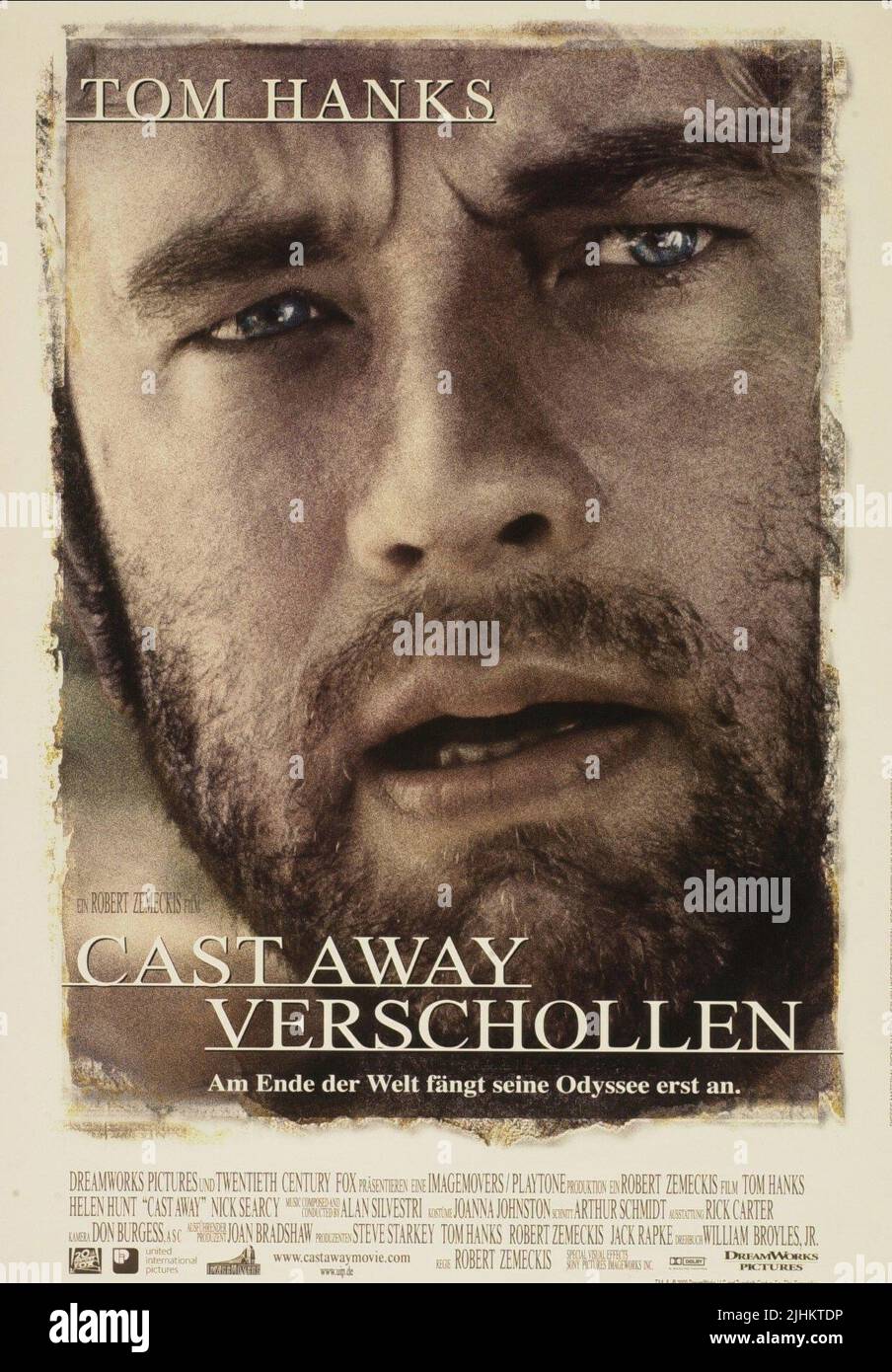 ROBERT ZEMECKIS, Tom Hanks, Cast Away, 2000 Stockfoto