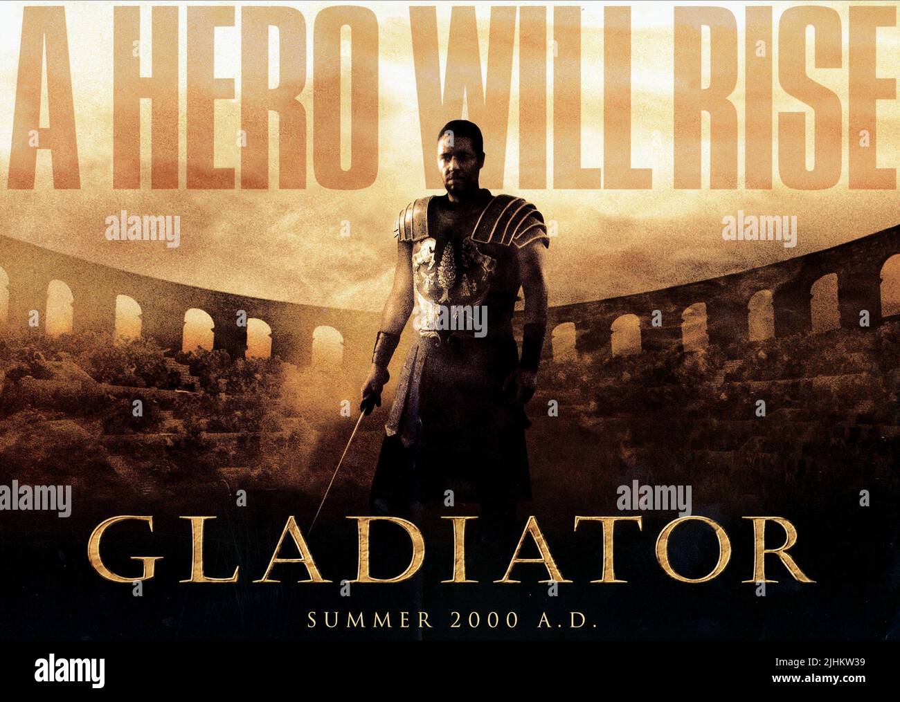 RUSSELL CROWE, Plakat, Gladiator, 2000 Stockfoto