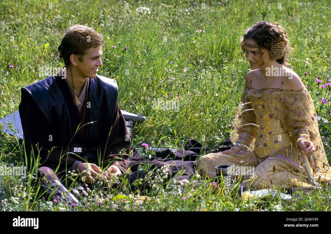 HAYDEN CHRISTENSEN, NATALIE PORTMAN, Star Wars: Episode II - Angriff der Klonkrieger 2002 Stockfoto