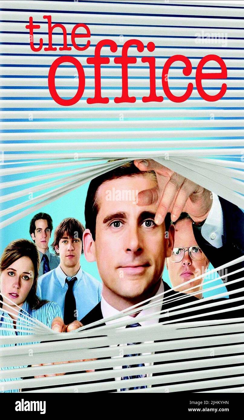 JENNA FISCHER, B.J. NOVAK, John KRASINSKI, STEVE CARELL, RAINN WILSON, DAS BÜRO: EINE AMERIKANISCHE ARBEITSPLATZ, 2005 Stockfoto
