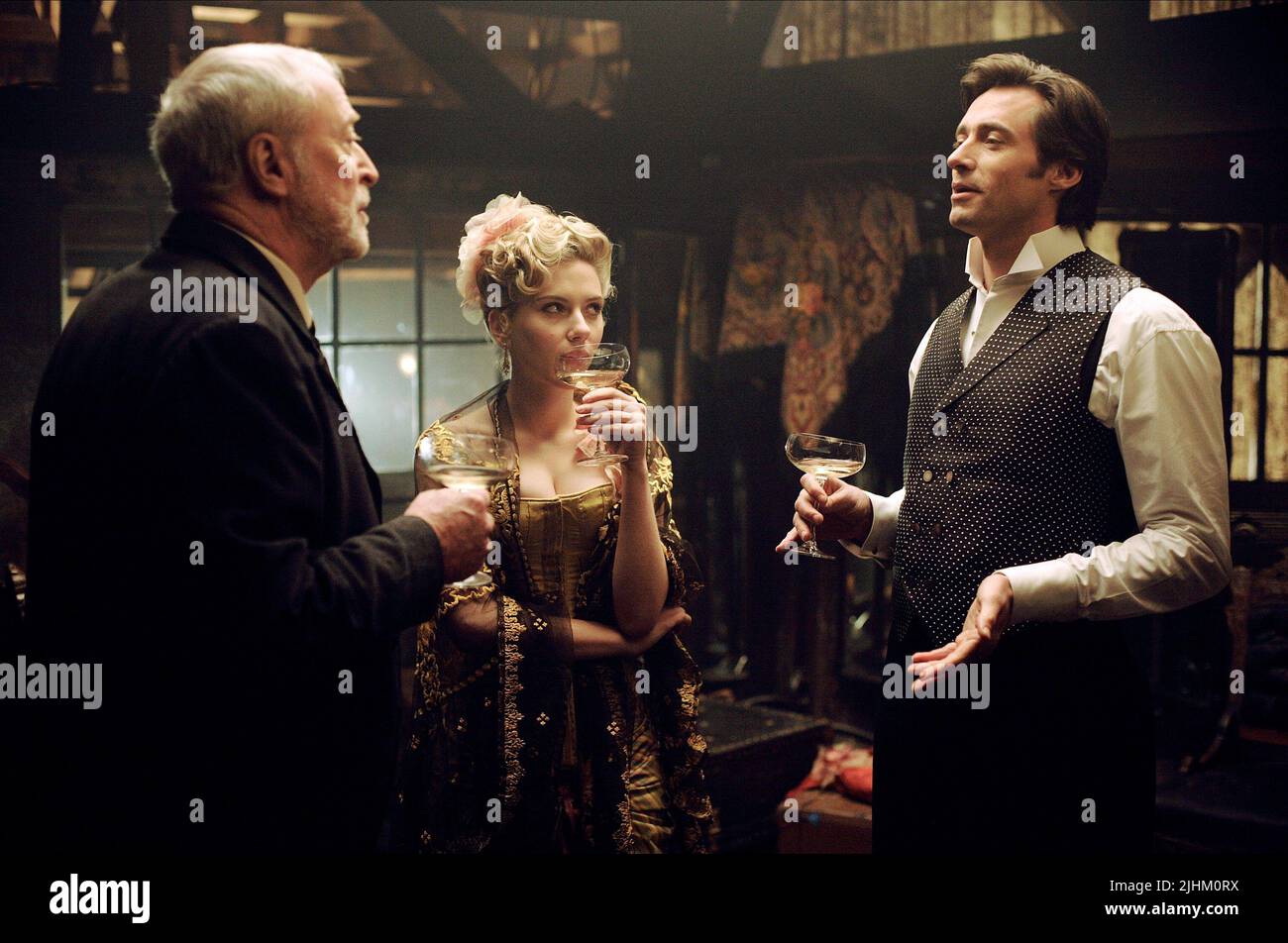 MICHAEL CAINE, SCARLETT JOHANSSON, Hugh Jackman, Prestige, 2006 Stockfoto