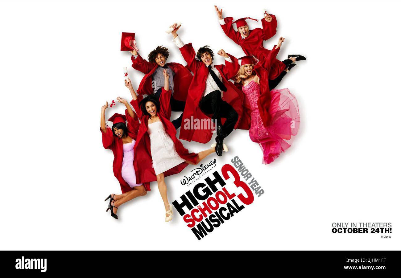 Film Poster, HIGH SCHOOL MUSICAL 3: Senior Year 2008 Stockfoto
