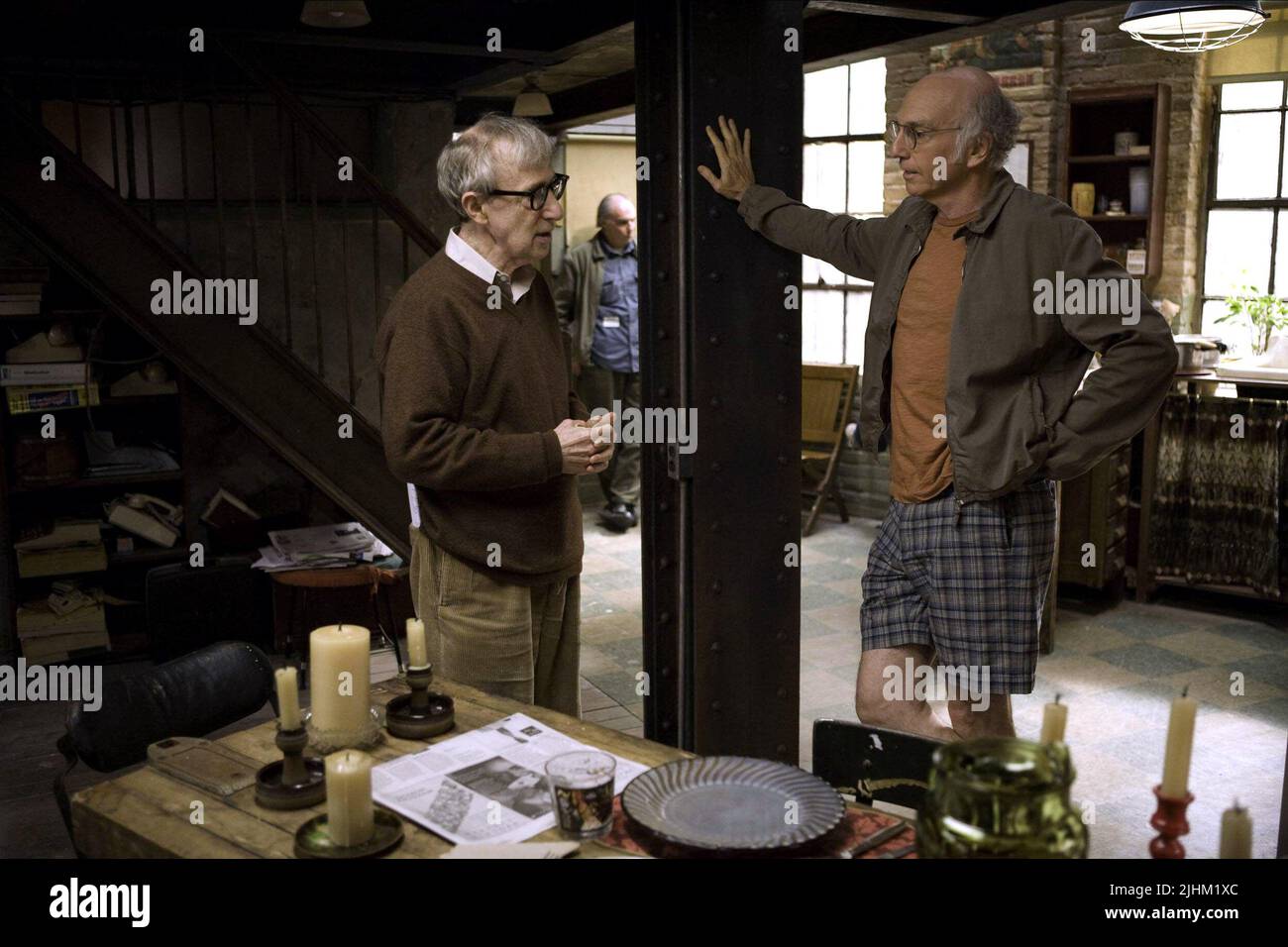 WOODY ALLEN, Larry David, was funktioniert, 2009 Stockfoto