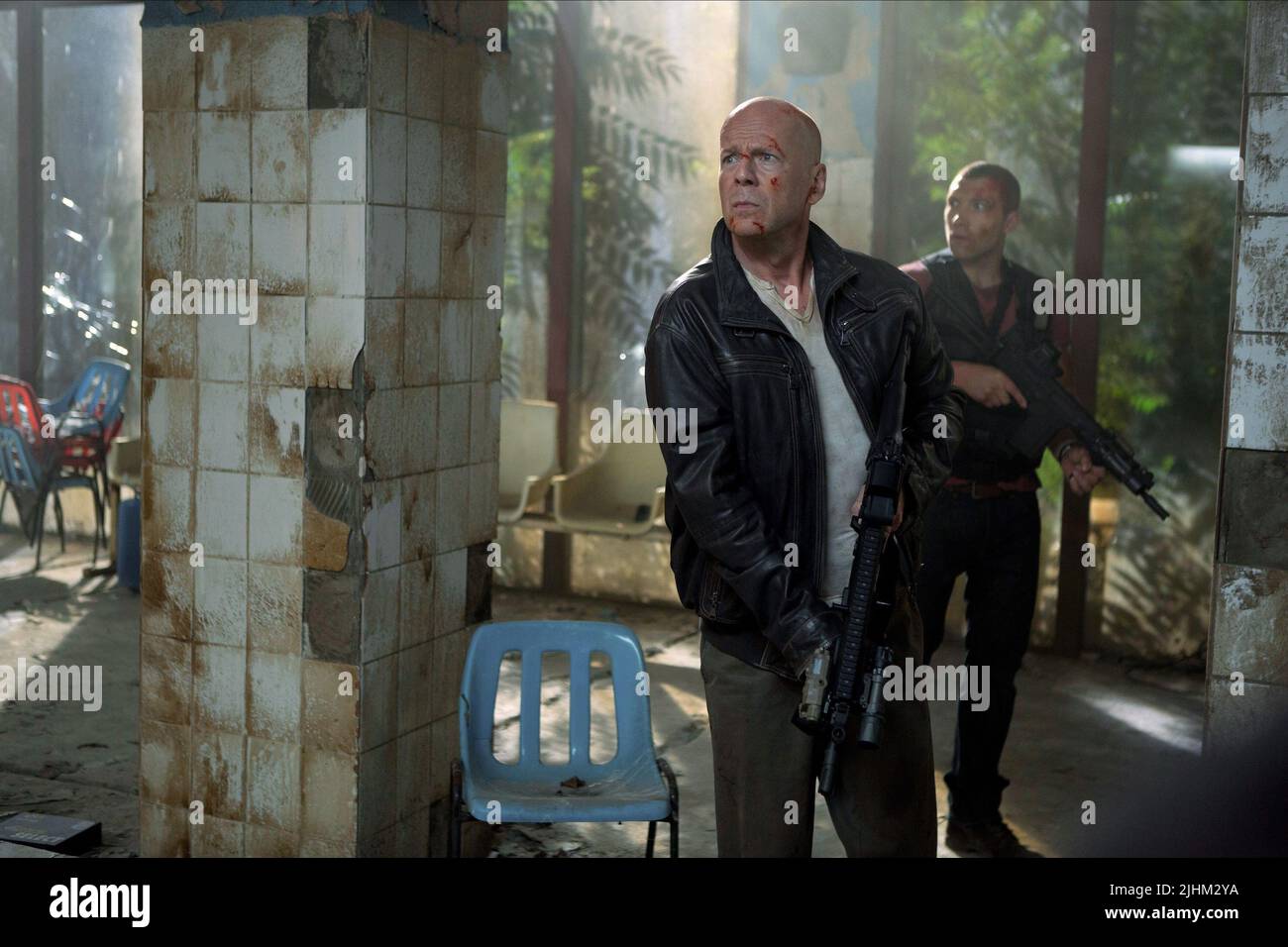 BRUCE WILLIS, JAI COURTNEY, EIN GUTER TAG ZUM STERBEN HART, 2013 Stockfoto