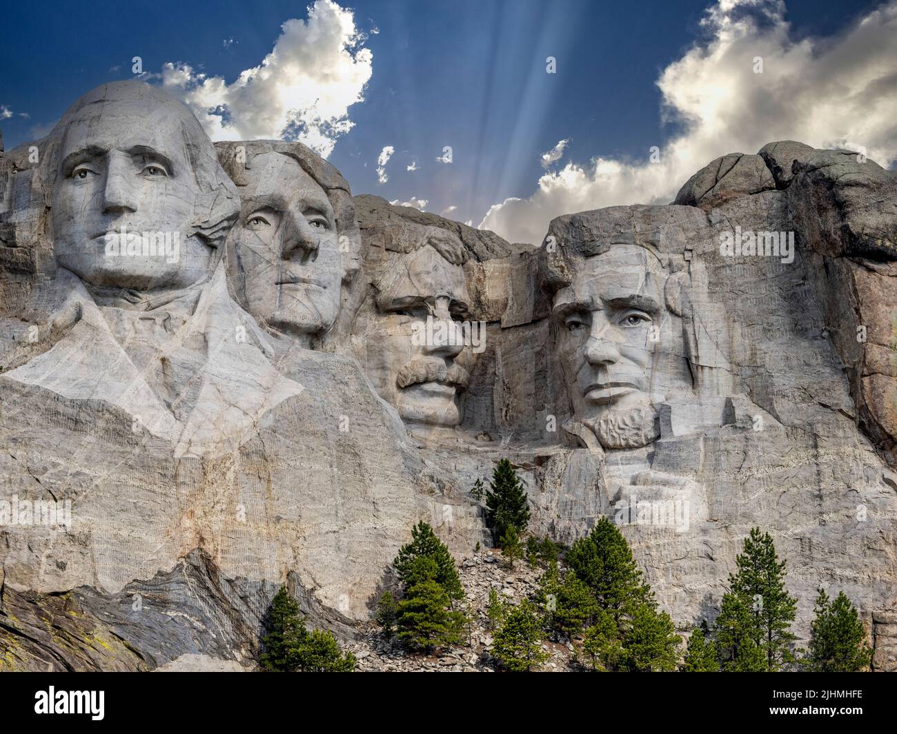 Mount Rushmore National Memorial in den Black Hills von South Dakota USA Stockfoto