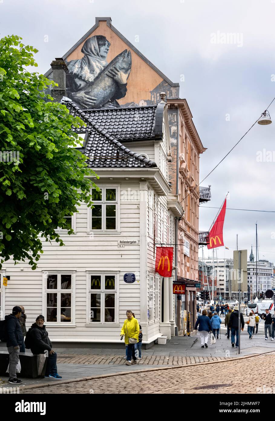 McDonald's Fast-Food-Restaurant und Takeaway, Bergen, Norwegen Stockfoto