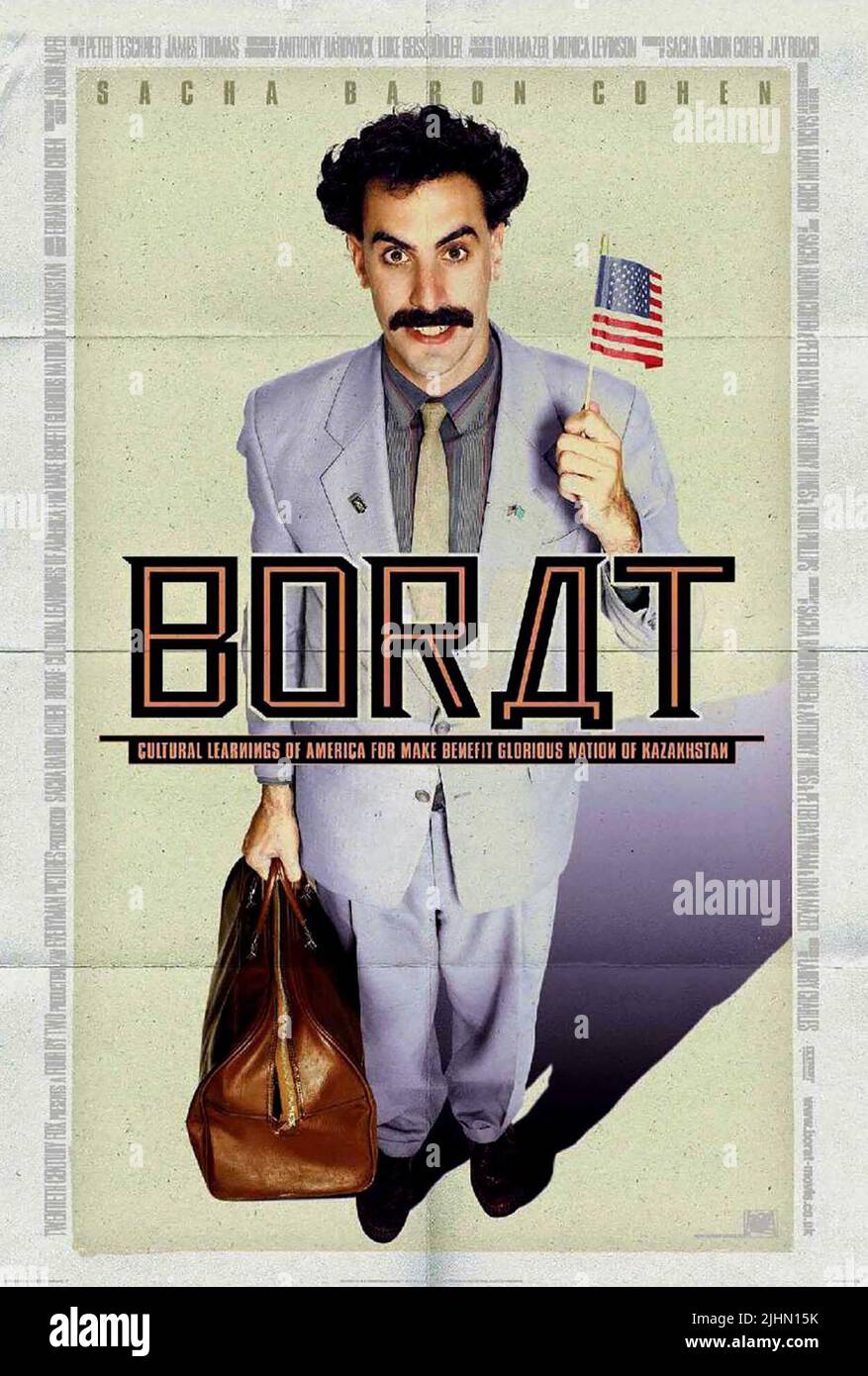 SACHA BARON COHEN, BORAT: CULTURAL LEARNINGS OF AMERICA FÜR PROFITIEREN GLORREICHEN NATION VON KASACHSTAN, 2006 Stockfoto