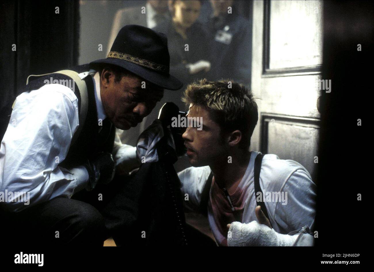 MORGAN FREEMAN, BRAD PITT, SE7EN, 1995 Stockfoto