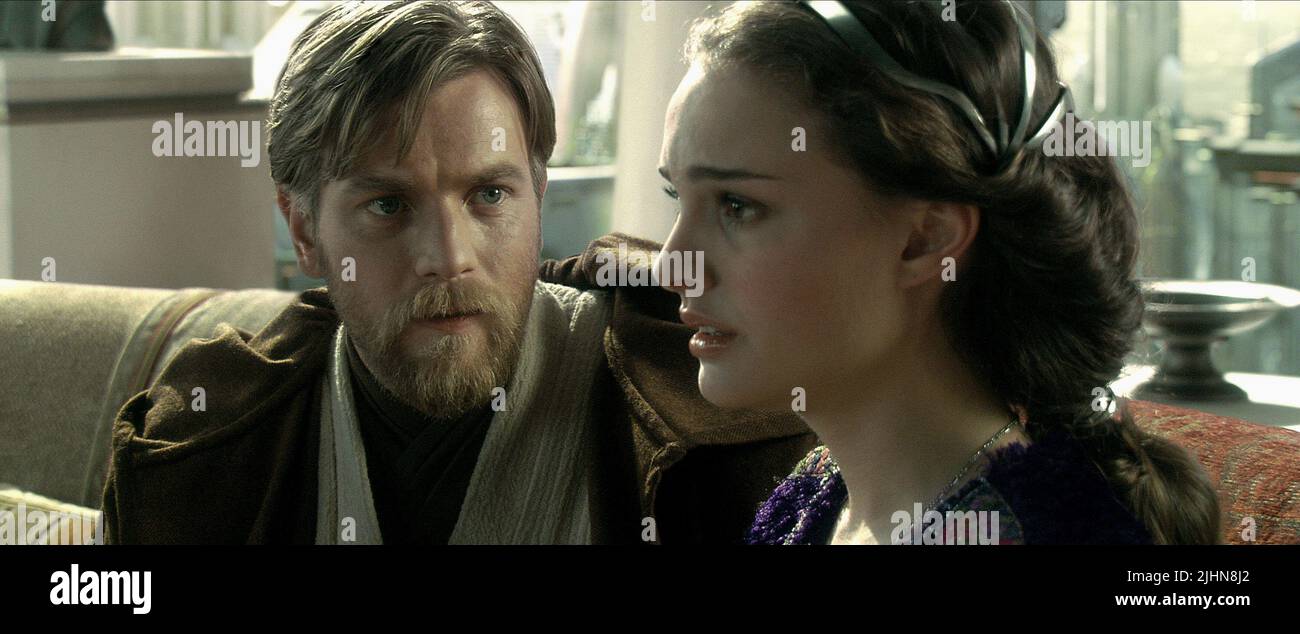 EWAN MCGREGOR, NATALIE PORTMAN, Star Wars: Episode III - Die Rache der Sith, 2005 Stockfoto