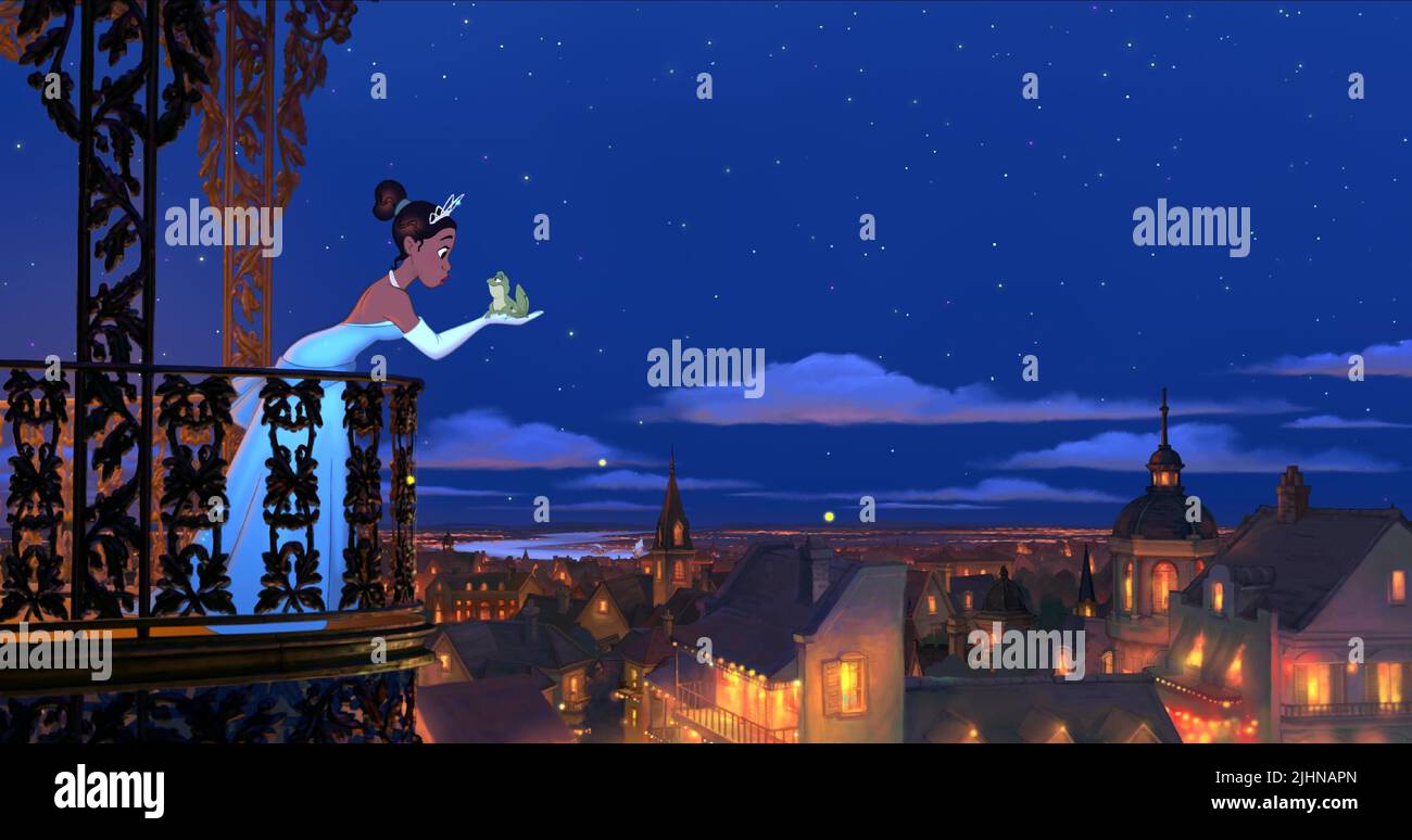 Prinzessin TIANA, FROSCH NAVEEN, DIE PRINZESSIN UND DER FROSCH, 2009 Stockfoto