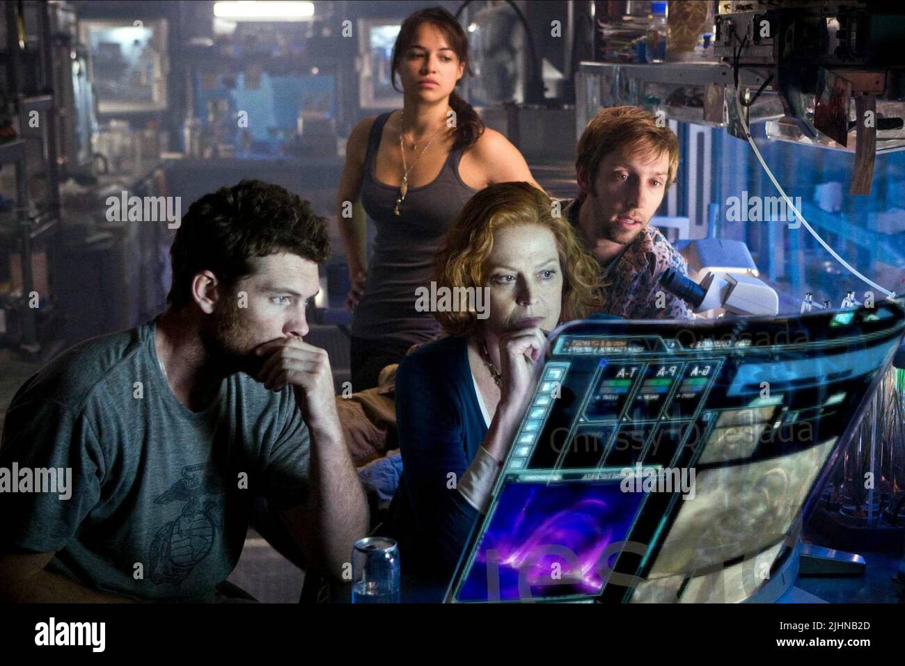 SAM WORTHINGTON, Sigourney Weaver, Michelle Rodriguez, Joel Moore, Avatar, 2009 Stockfoto