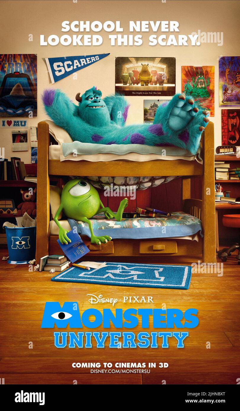 SULLEY, MIKE WAZOWSKI, Monstern, Universität, 2013 Stockfoto