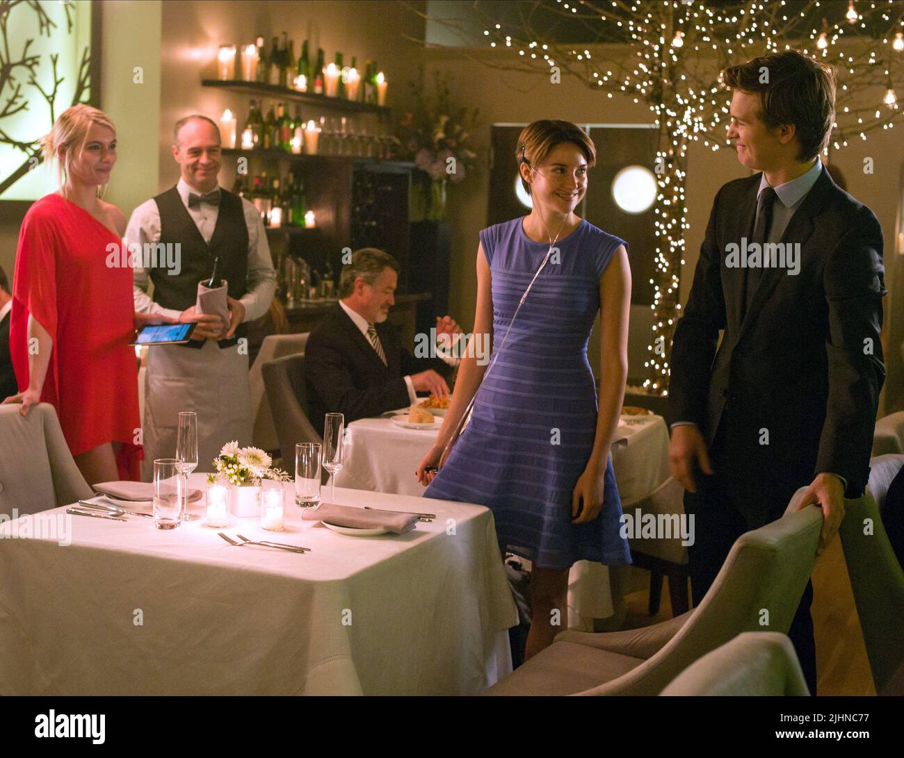 ALLEGRA Tischler, JEAN BRASSARD, Shailene Woodley, ANSEL ELGORT, DER FEHLER IN UNSERER STARS, 2014 Stockfoto