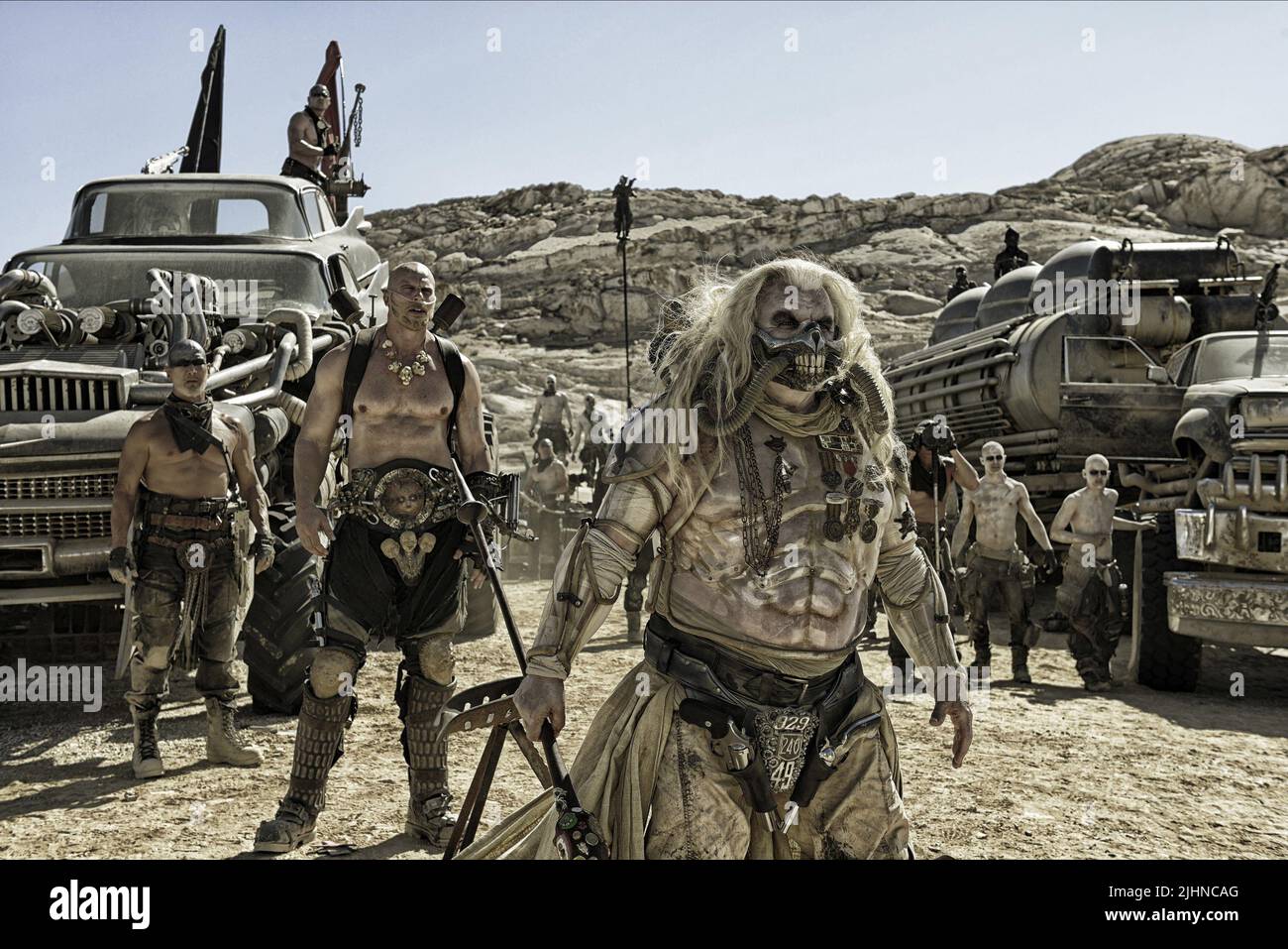 NATHAN JONES, HUGH KEAYS - BYRNE, MAD MAX: FURY ROAD, 2015 Stockfoto