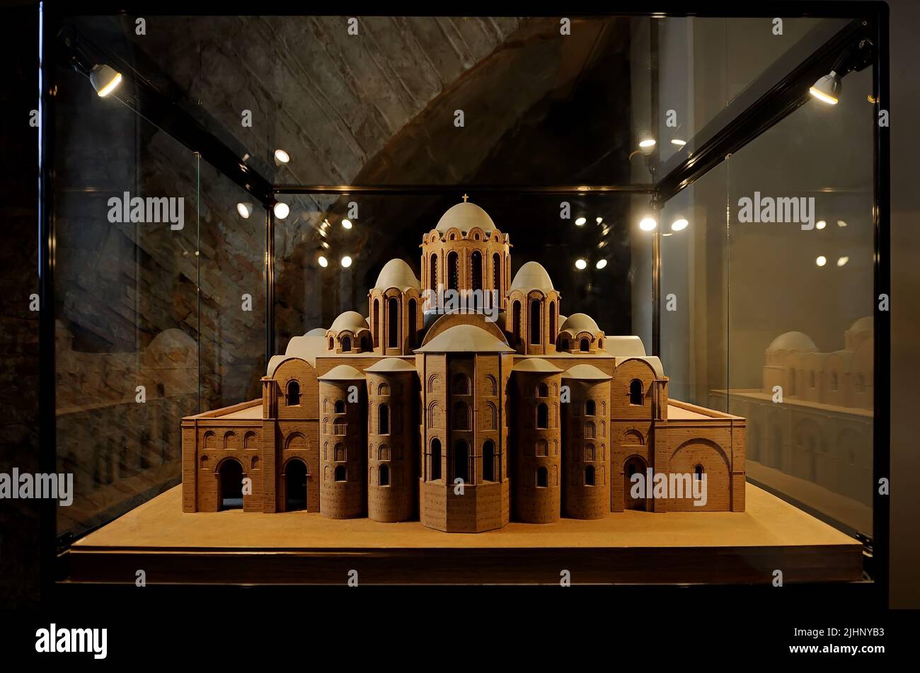 Modell der Sophienkathedrale im 11.. Jahrhundert. Rekonstruktion. Kiew