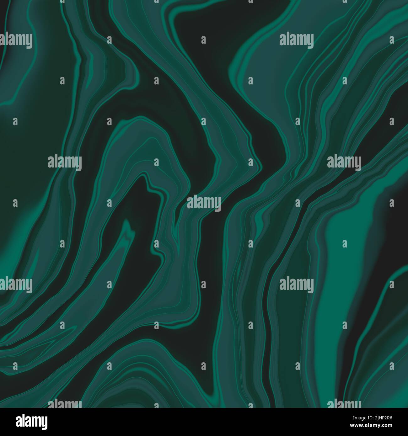 Abstrakte Flecken von dunkelgrüner Farbe. Malachitstein-Effekt. Grafische Abbildung. Stockfoto