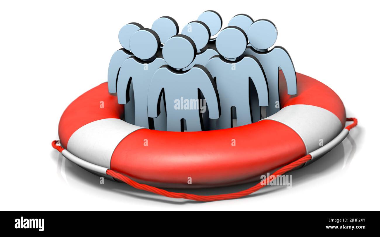 Menschen in Not Stockfoto