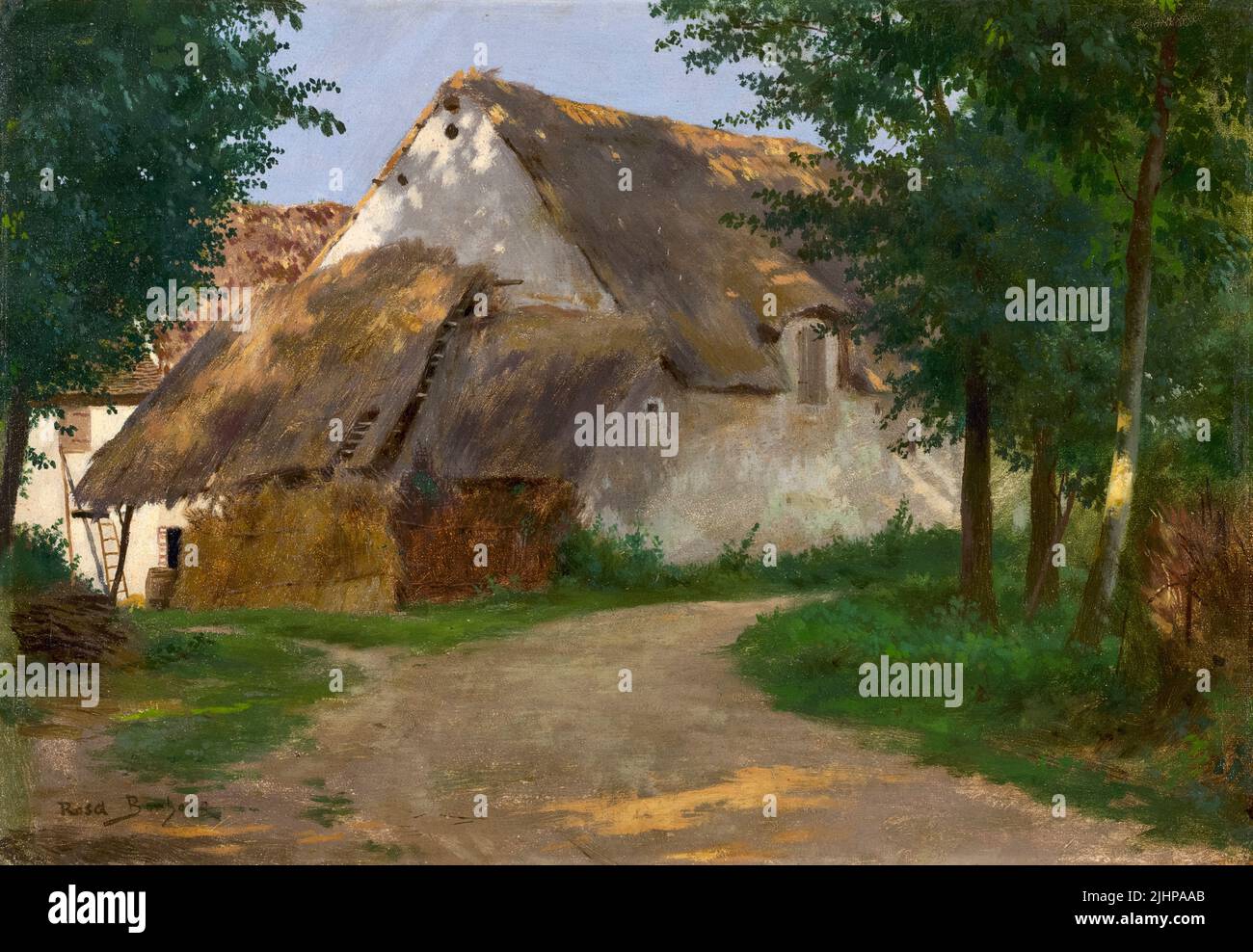 Rosa Bonheur, die Farm am Eingang des Waldes, Ölgemälde auf Stoff, 1860-1880 Stockfoto