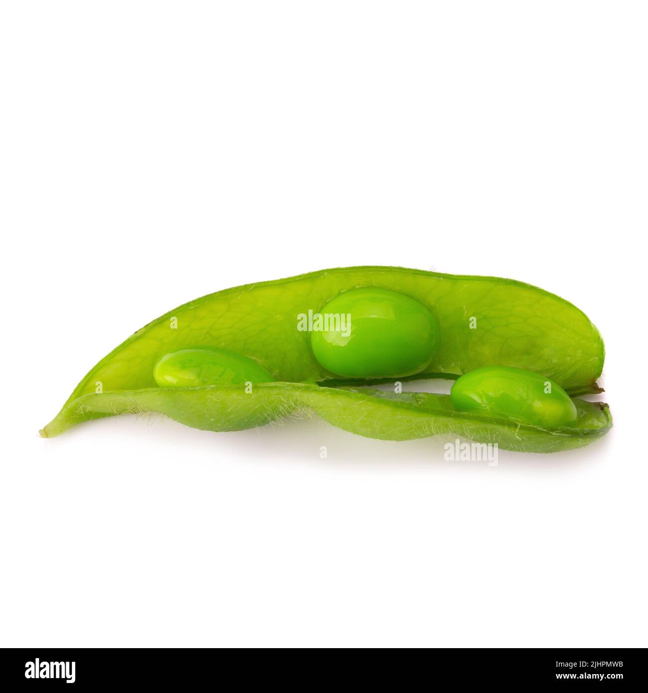 Erbsen String Bean isoliert auf weißem Hintergrund Stockfoto