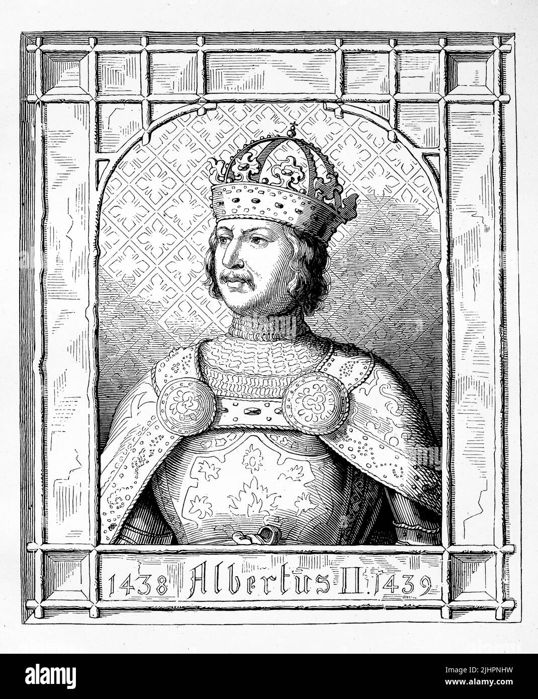 Albrecht ii von habsburg 1397 1439 historische illustration Fotos und