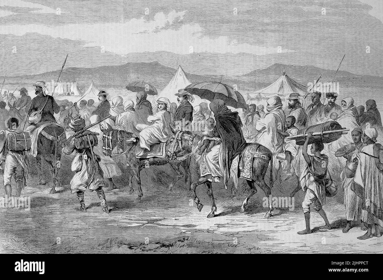 Abessinische Expedition von 1868, Marsch der europäischen britischen