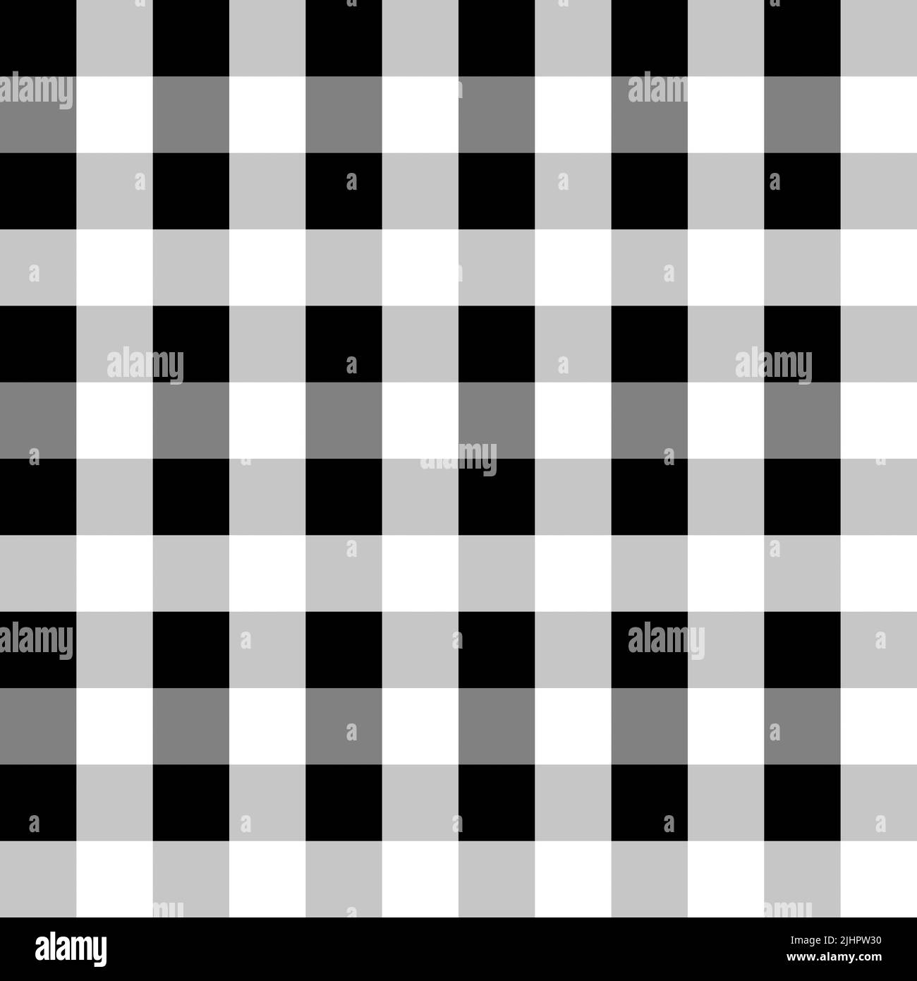 Schwarz Weiß Nahtloses Französisches Kariertes Muster. Hintergrund Mit Farbenfrohem Stoff-Karogramm. Klassische Checker Muster Design Textur. Stockfoto