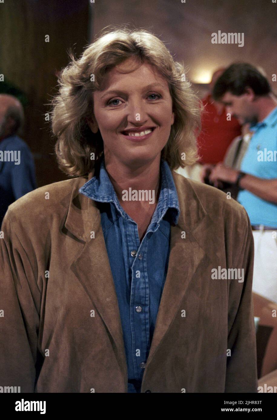 Charlotte de Tuckheim am Set der französischen Fernsehsendung „Dessinez c'est gagné“. August 1989 Stockfoto