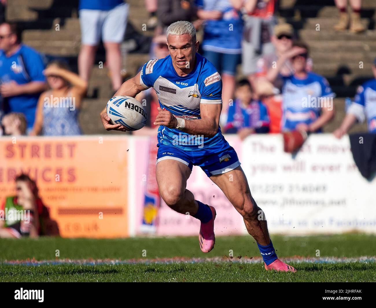 Tee Ritson, Rugby Liga Flügelspieler, der für die Barrow Raiders spielt Stockfoto