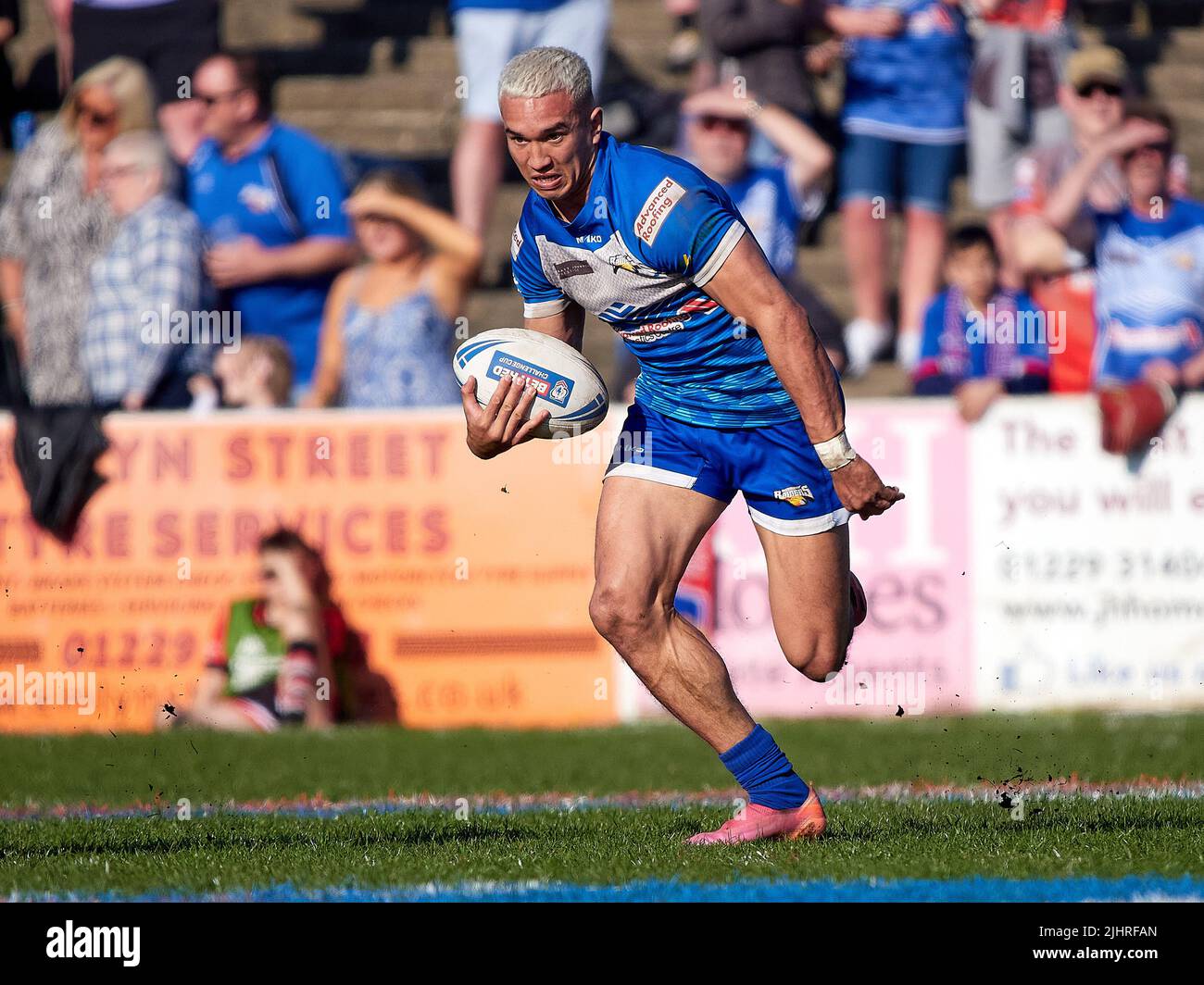 Tee Ritson, Rugby Liga Flügelspieler, der für die Barrow Raiders spielt Stockfoto